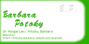 barbara potoky business card